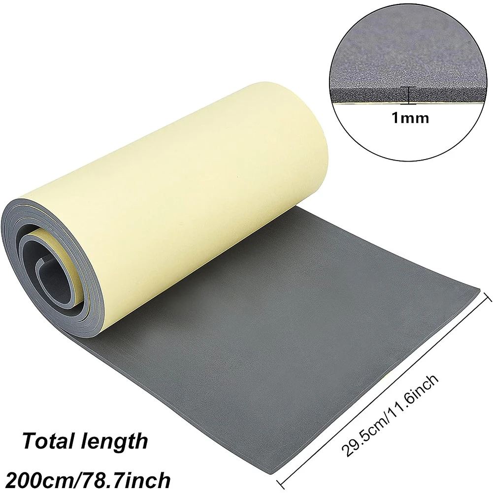 Mousse EVA Auto-adhésive Noire Lot De 6 Feuilles De Mousse EVA Auto-Adhésive 3mm A4 Noir - Antidérapant, Anti-Choc, Protection