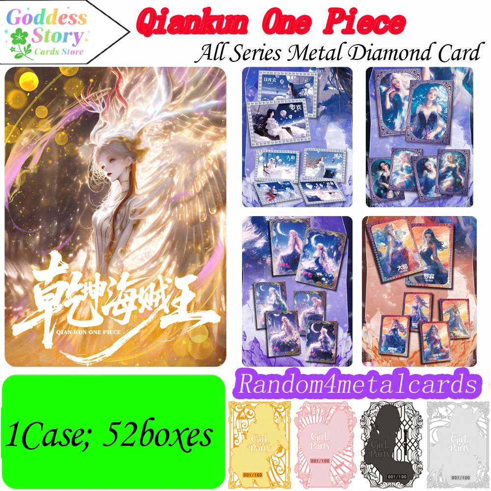 

2025 Newest Qiankun One Piece All Series Metal Diamond Card Collection Game Nami Sanji Zoro Doujin CCG Rare Card Kid Toy Gifts