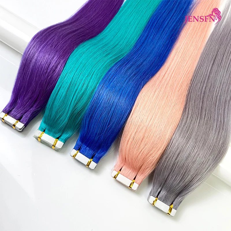 JENSFN Color Straight Tape in Human Hair Extensions 20\