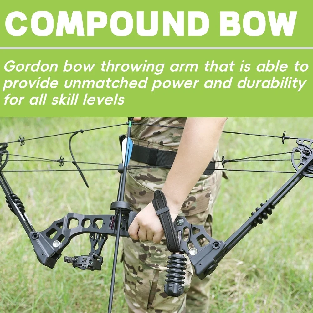 Bowfishing Compound Bow Set 20-70lbs Adjustable 320FPS 80% Let-off RH LH with Reel Arrows for Hunting Fishing Target