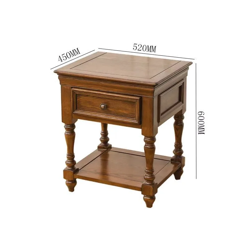 

Simple solid wood European bedroom storage bed corner cabinet