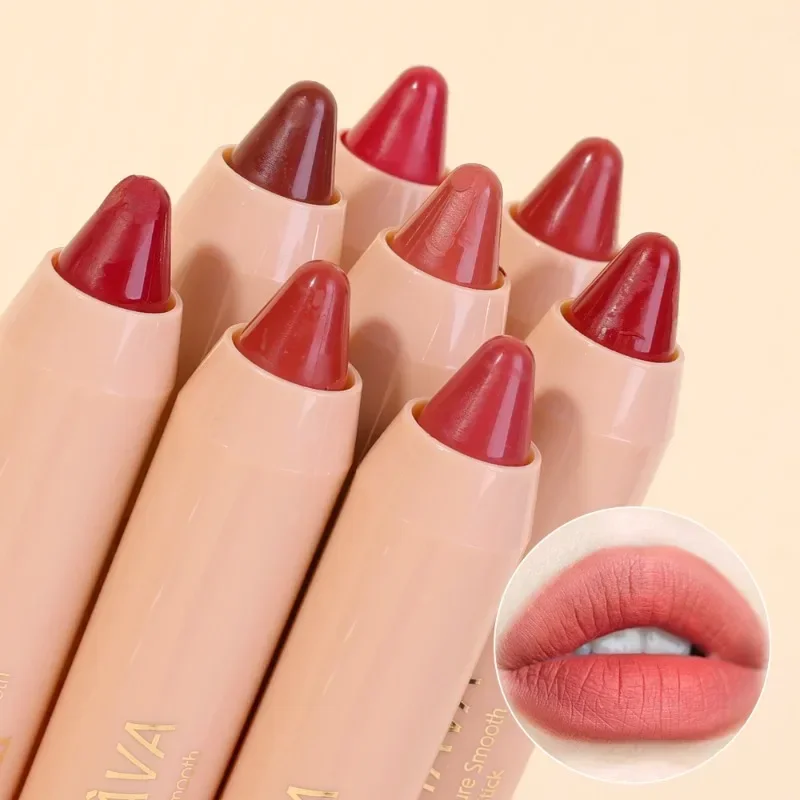 Lasting Matte Contouring Lipstick, impermeável Velvet Lip Liner Pen, 8 cores, Non Sticky Cup, Lábios Vermelhos Sexy Lápis, Maquiagem Cosméticos