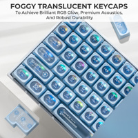 XVX Blue Cat Eye Keycaps PBT+pc New Max Profile Transparent Keycaps for Cherry MX Keyboard