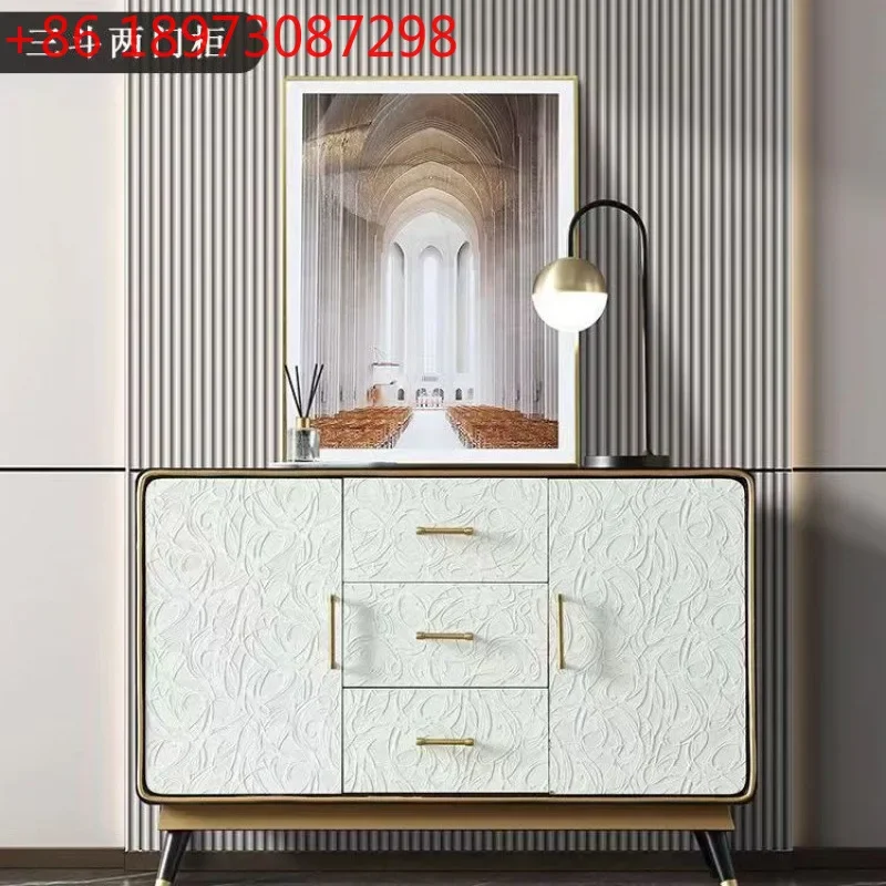 Modern light luxury entrance new Chinese simple side cabinet living room storage drawer locker