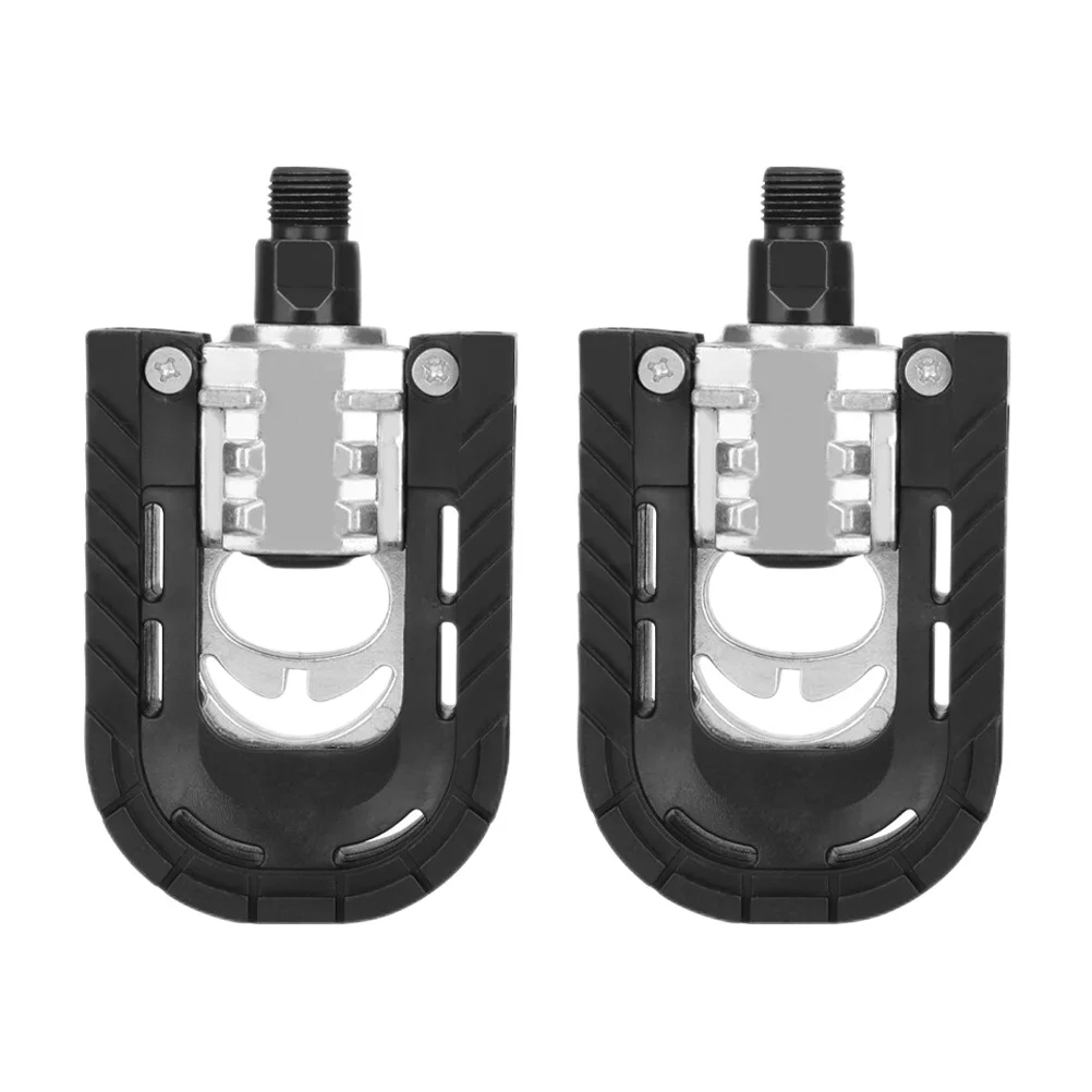 1Pair Durable Aluminum Alloy ABS Bike Pedals Non-Slip Practical Replacement Accessory for Road Mountain Bikes Bike Pedals