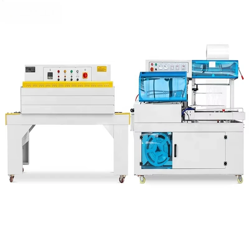 Automatic POF Film L-bar Cutting Sealer Wrapping Machine PP PVC Heat Shrinking Tunnel Packing Machine for Perfume