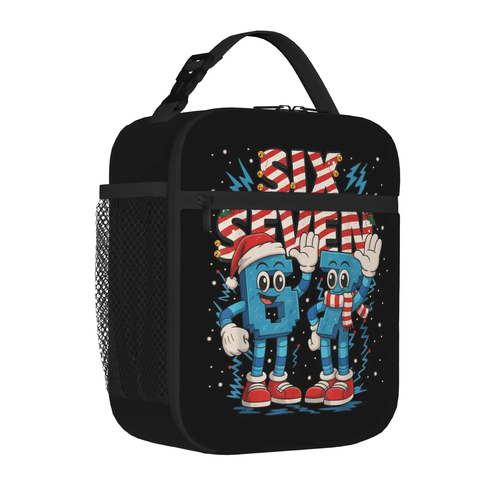 Funny Meme 67 Six Seven Thermal Insulated Lunch Bags for Office  Portable Food Container Bags Thermal Cooler Food Box - view 2