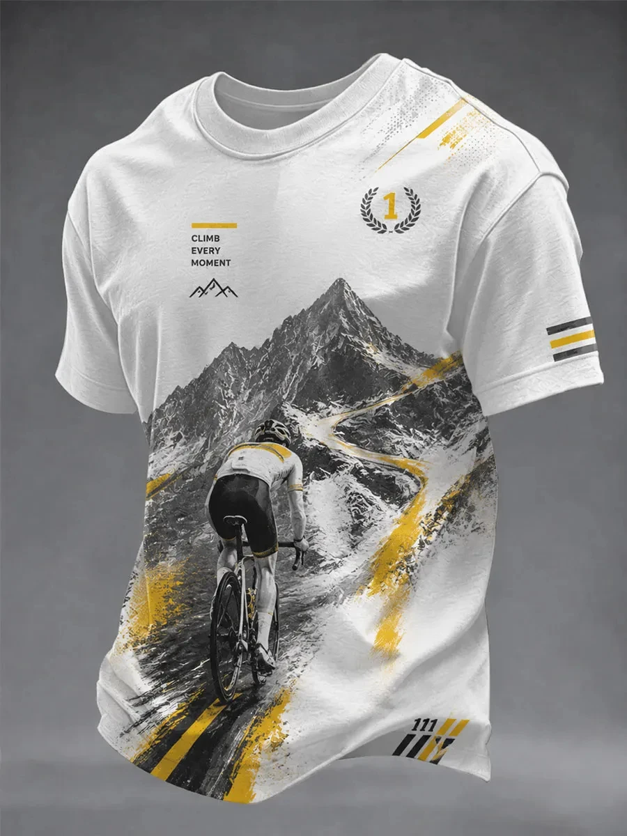 Radsport-T-Shirt im französischen Stil für Herren und Damen, 3D-Druck, lässiges Sport-Oberteil, schnell trocknend, atmungsaktiv, kurzärmelig, für den Sommer im Freien – Detail 5