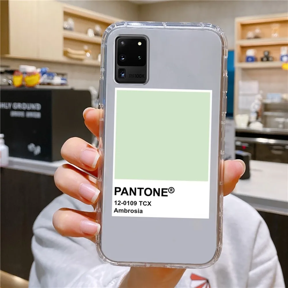 Pantone Colorful Card Solid Color Phone Case For Samsung Galaxy A52 A12 A51 S21 Edge S22ULTRA S23 S20LITE Plus Ultra Cover