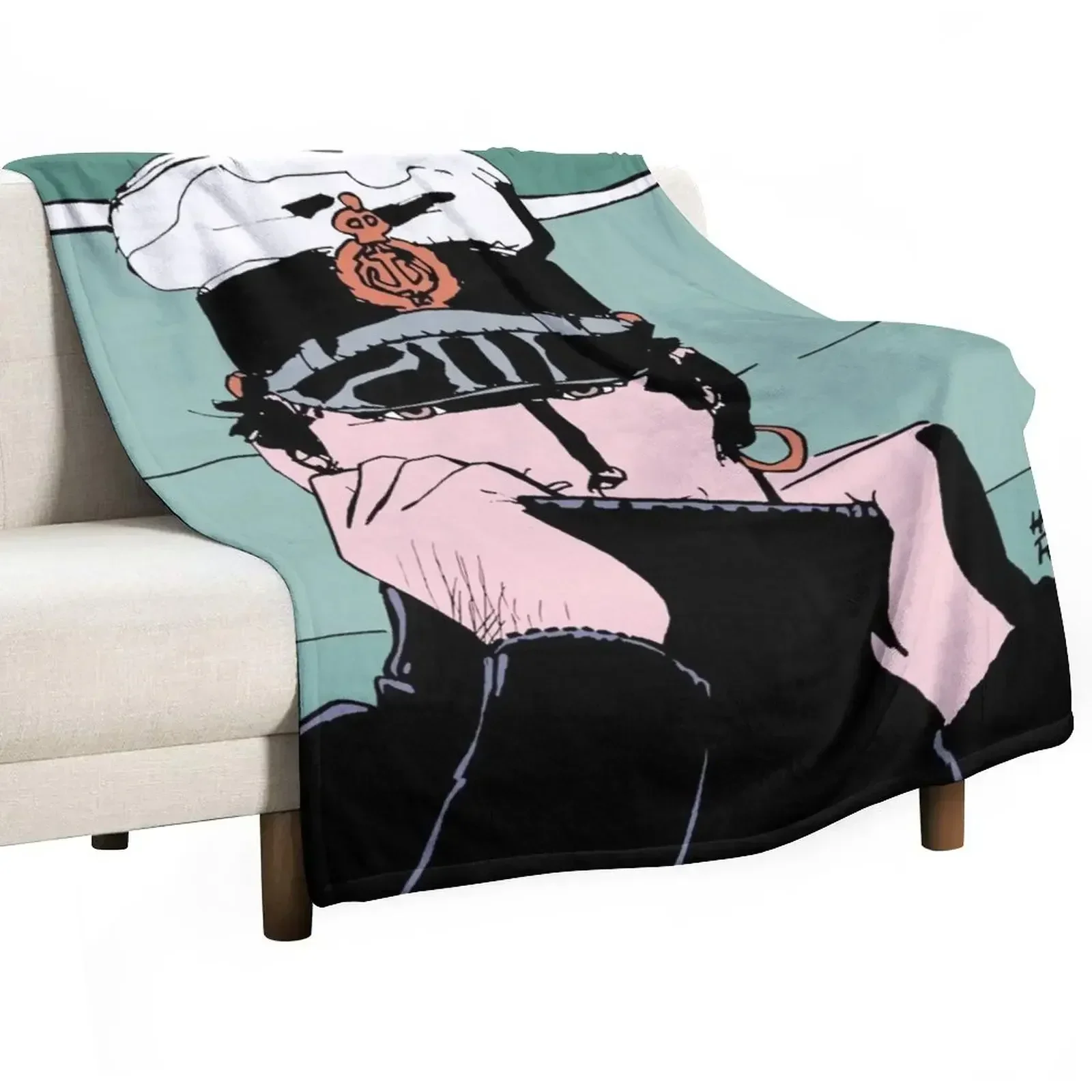 

Corto Maltese in a sweater Throw Blanket Soft Plush Plaid Single heavy to sleep Hairy Blankets