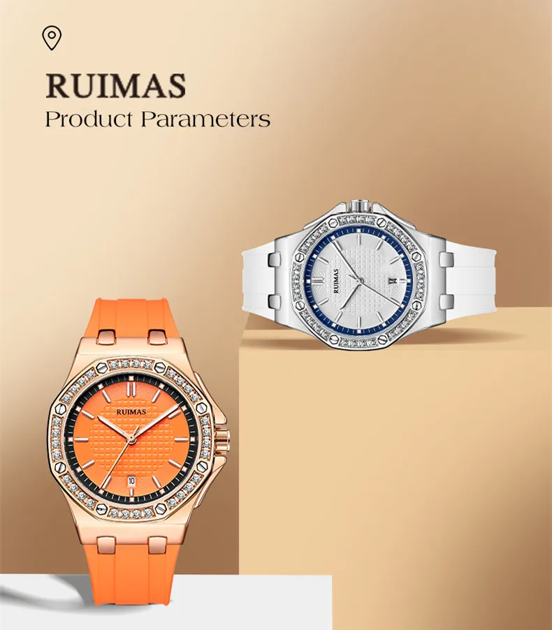 RUIMAS Women Bracelet Quartz Watches Luxury Fashion Ladies Diamond Large Dial Female Elegant Wristwatches Clock Montre Femme