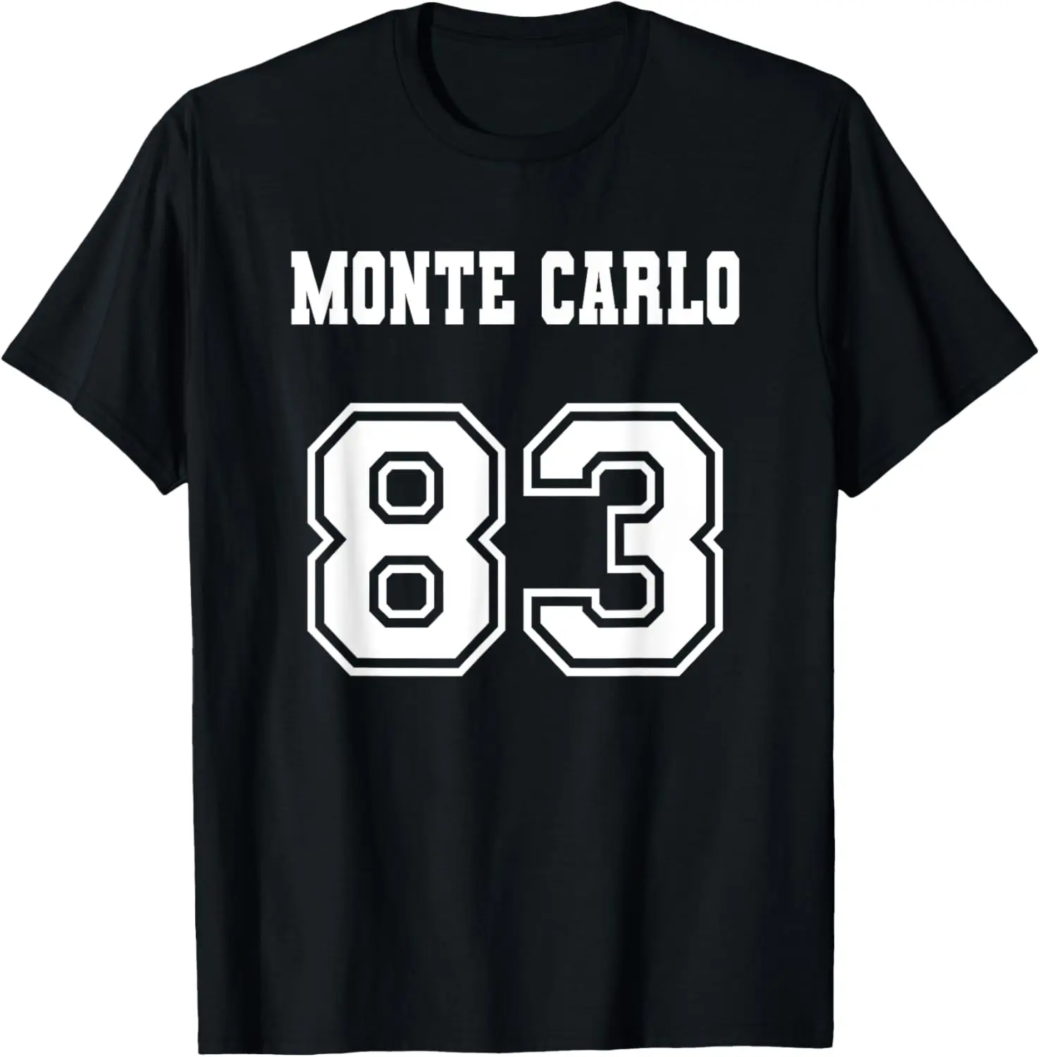 Jersey Style Monte Carlo 83 1983 Old School Muscle Car T-Shirt