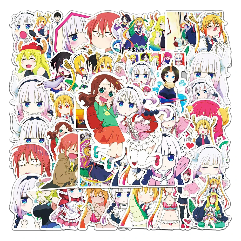 10/30/50 Stück Anime Miss Kobayashis Dragon Maid Aufkleber DIY Gepäck Skateboard Handy Niedliche Tohru Kobayashi Cartoon Sticker