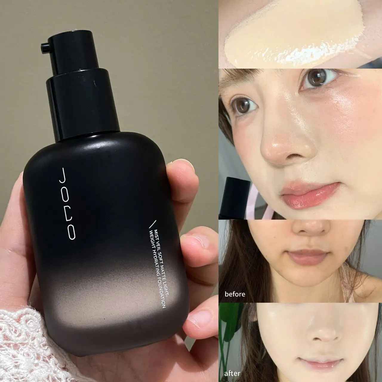 Matte Soft Focus Foundation Creamy Texture Lightweight Breathable Waterproof Oil Control Long Lasting Beginner Friendly