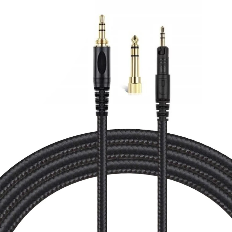 ATH M50x Cable Coiled AUX Cable with 6.35mm Adaper for M40X/M50X/M60X/M70X Earphone Cable for Elevates Sound Quality