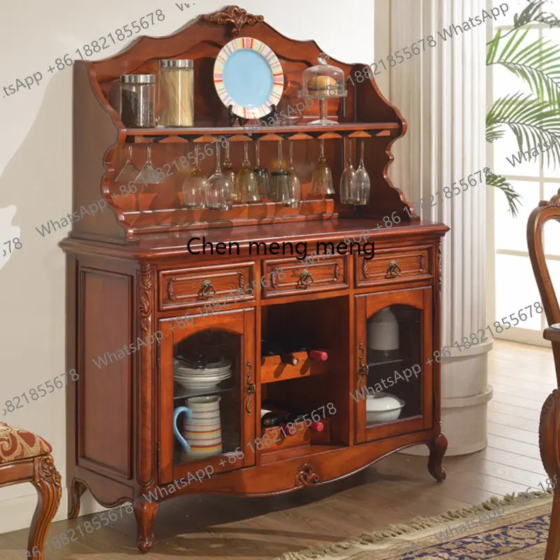 

American solid wood, restaurant tea and pantry, multi-functional cupboard, household wine cabinet, locker