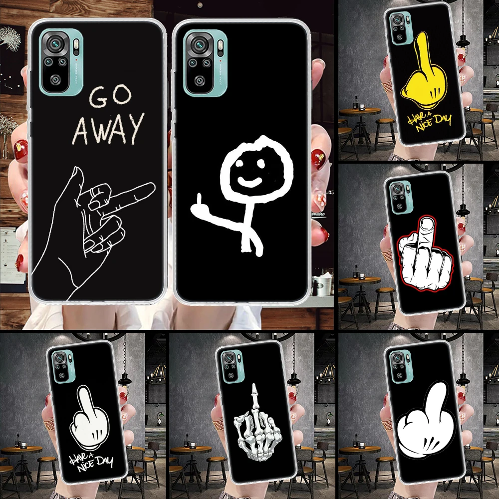 Middle Finger Soft Phone Case For Xiaomi Redmi 9A 9C 9T 10A 10C 12 12C 10 9 10X 8A 8 7A 7 6A 6 Pro K40 K20 K30 Cover