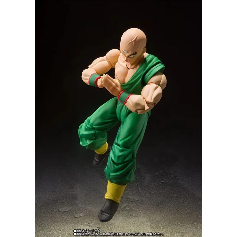 In Stock Bandai Original SHF  Dragon Ball Z Ten Shinhan 1.0 Tenshinhan Chaoz 2.0 Anime Action Figure PVC Model Toy Hoilday Gifts