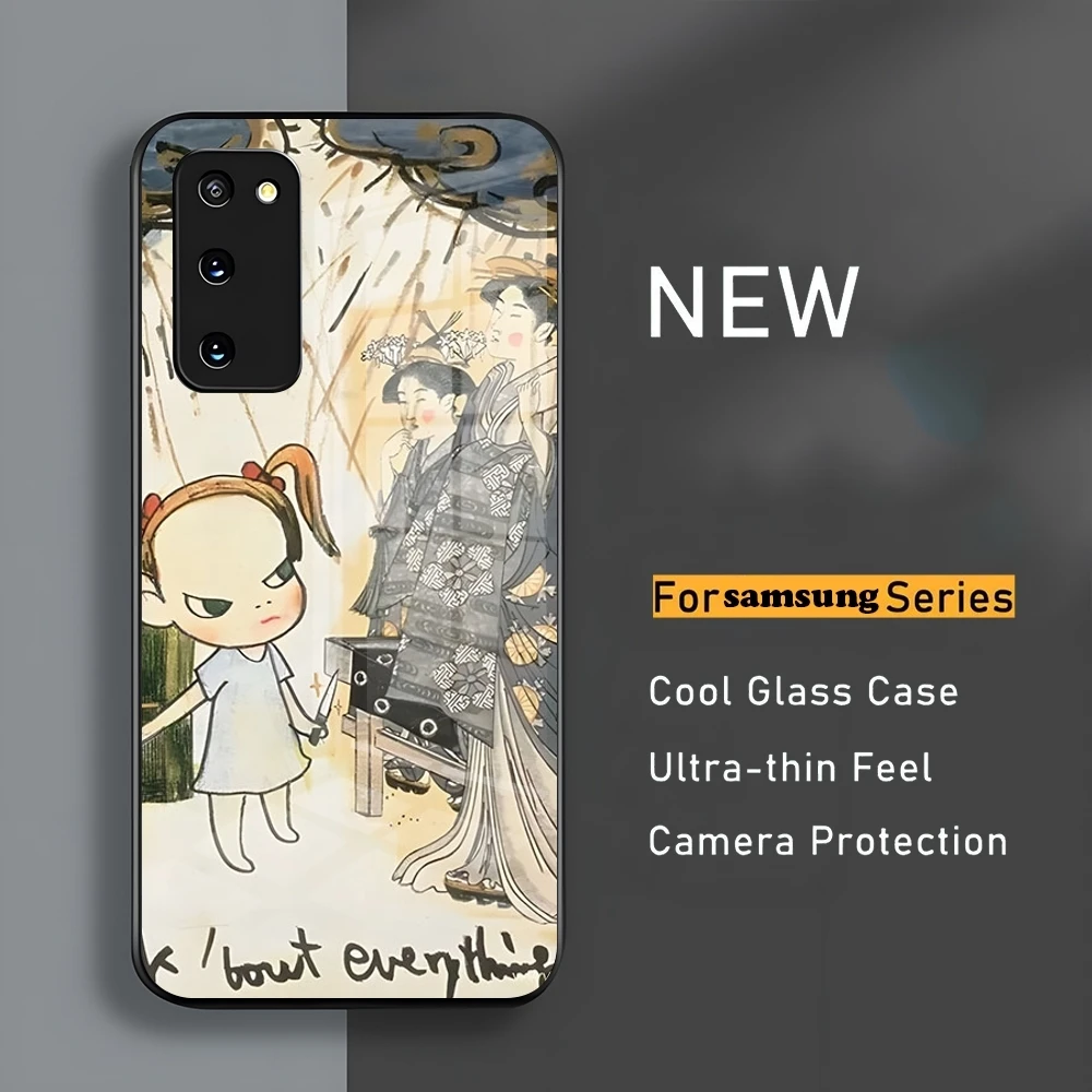 Art Cartoon Aesthetic Yoshitomo Nara Phone Case For Samsung S24 23 A54 S21 S22 Ultra A 42 32 52 51 Note 23 S10 E Plus S20 FE Pro