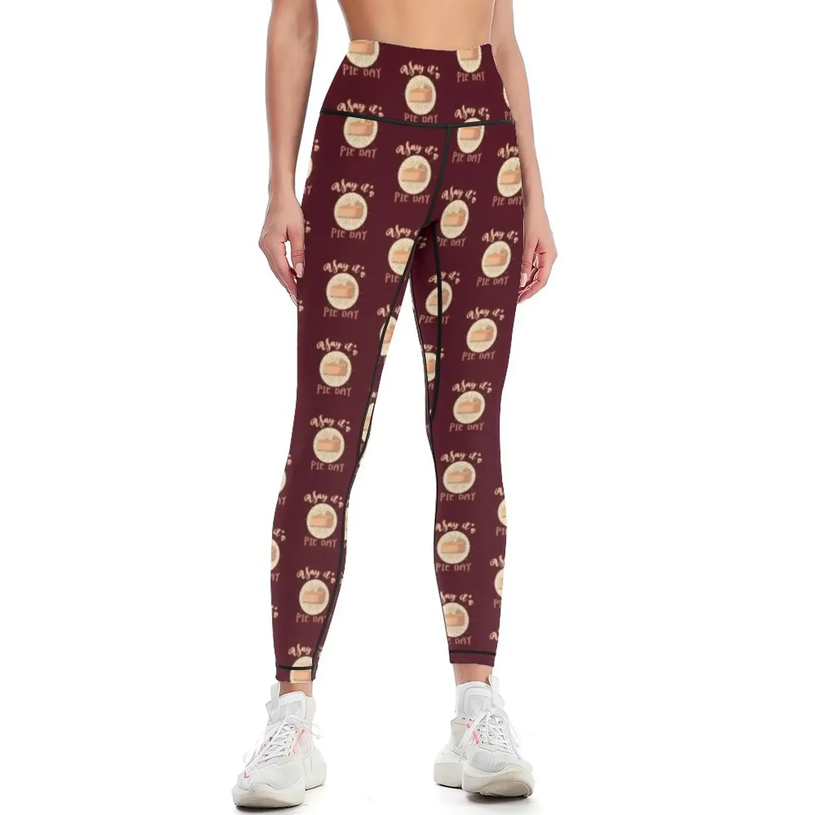 

National pie day yay its pie day 2023 Leggings Female legging pants harem pants Womens Leggings