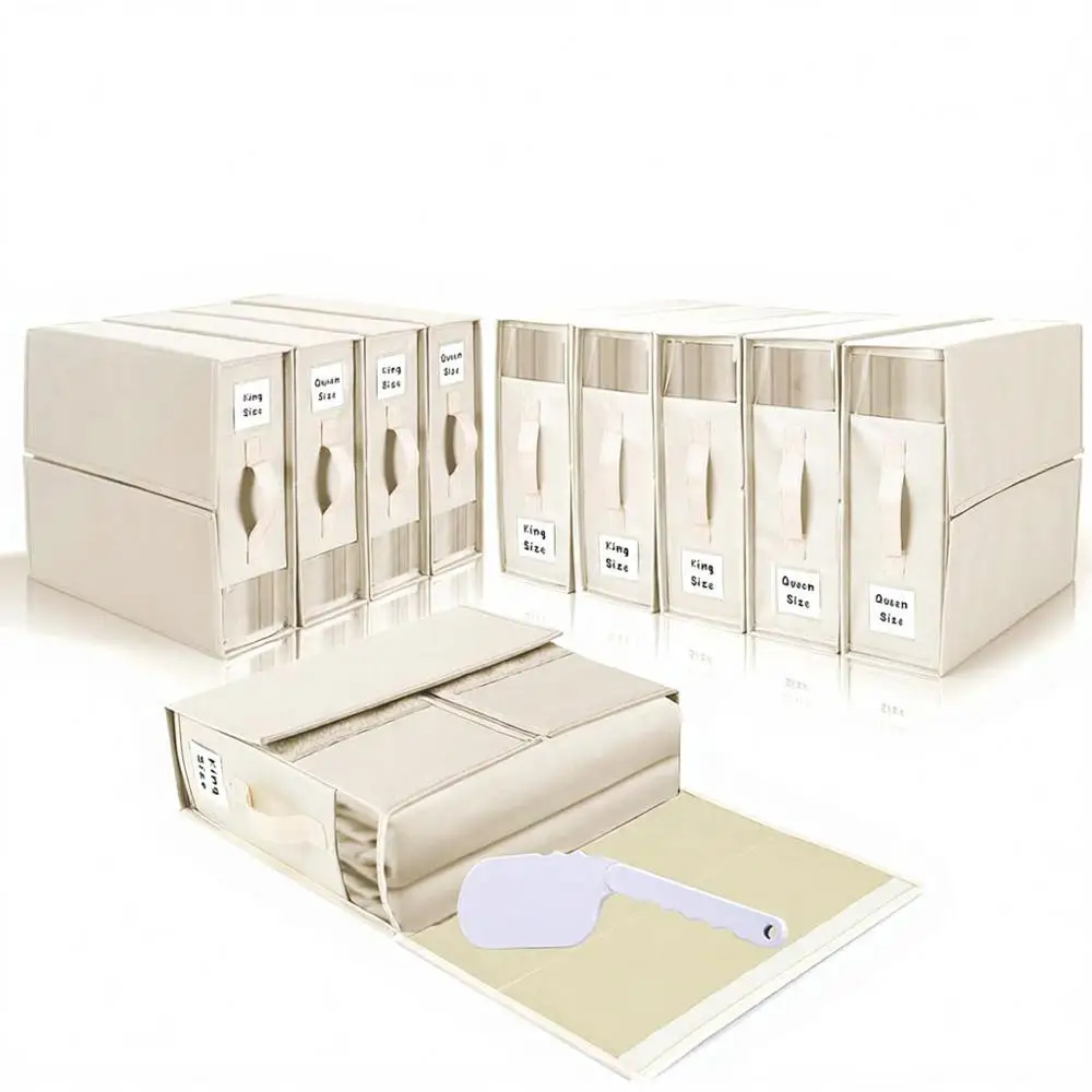 

Bed Sheet Organizers Storage Linen Closet Queen King Sheets