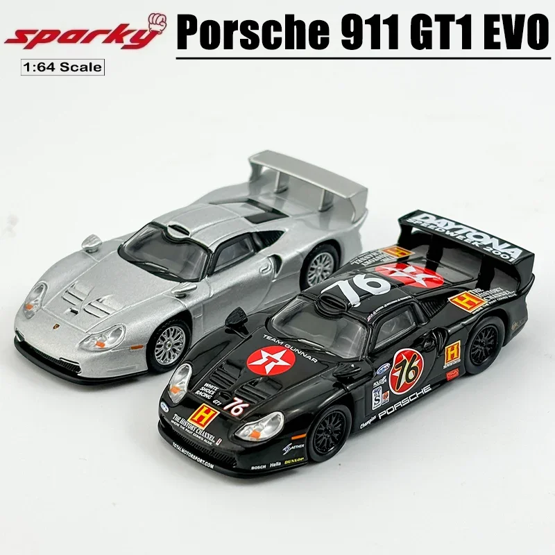 스파키 1/64 포르쉐 911 GT1 EVO 합금 장난감, 자동차 다이캐스트 금속 모델