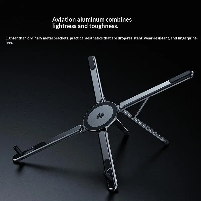 Height Adjustable Plastic Laptop Phone Tablet Stand with Magnetic Base for Office Desk Online Class Video Calls