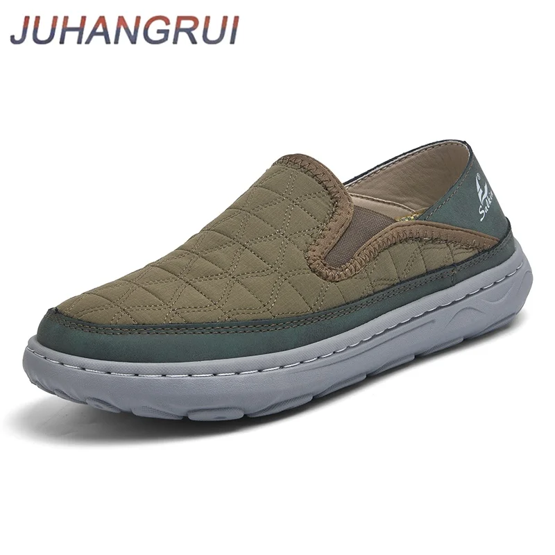 

New Autumn Breathable Sneakers Men Casual Shoes Lightweight Slip On Loafers Men Outdoor Shoes Walking Elastic Pantshoes Flats