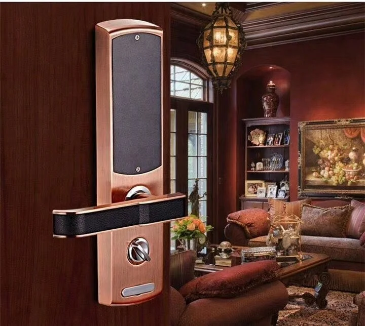 Cerradura de puerta con reconocimiento facial y tarjeta inteligente de alto nivel