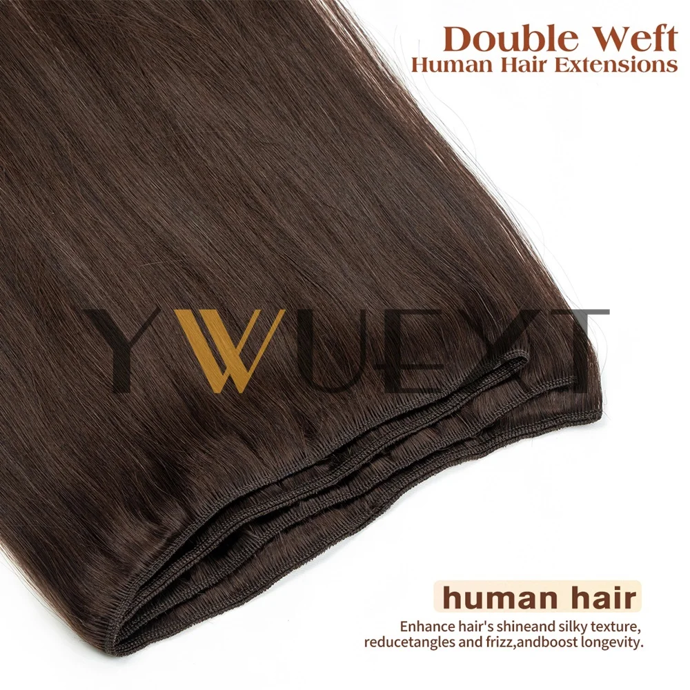 Glattes Echthaar, Remy-Echthaarbündel, zum Einnähen, glatt, blond, 50 g, 12–24 Zoll, natürliches Haar für Frauen – Detail 2