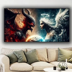 Amazing Devil And Angel 5D Diy Diamond Painting New Rhinestone Of Pictures Full Diamond Mosaic Cross Stitch Kits Home Decor