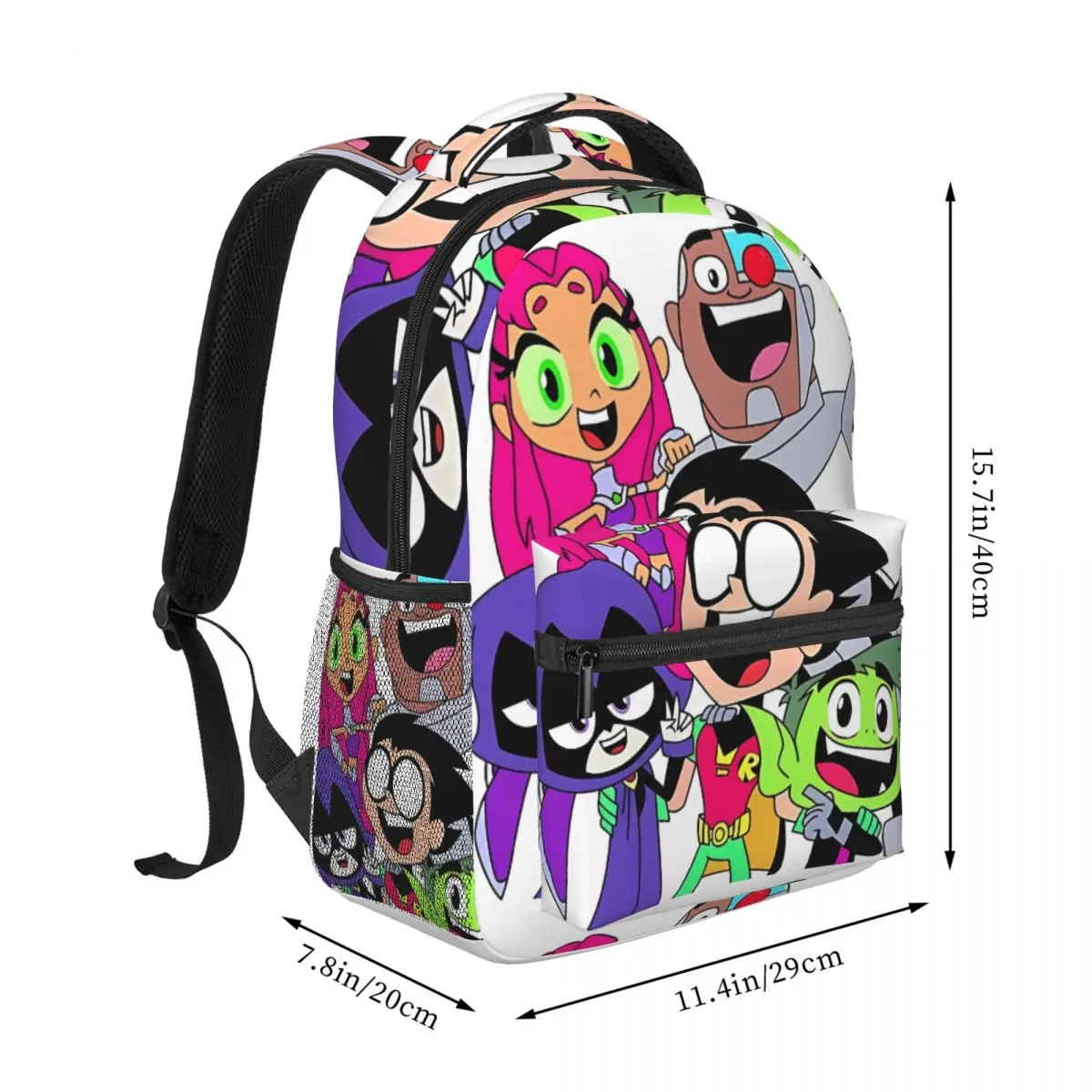 Teen Titans Picture Backpacks Boys Girls Bookbag Casual Children School Bags Laptop Rucksack Shoulder Bag Large Capacity