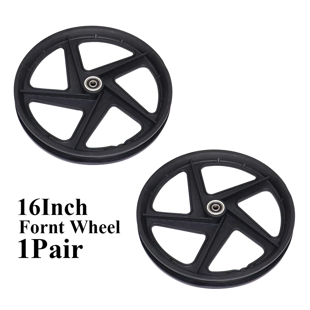 

320mm 1 Pair 16 Inch Only Front Wheel Tyre Plastic Rim Hub For 16inch Electric Scooter Bike Motorcycle Accessories