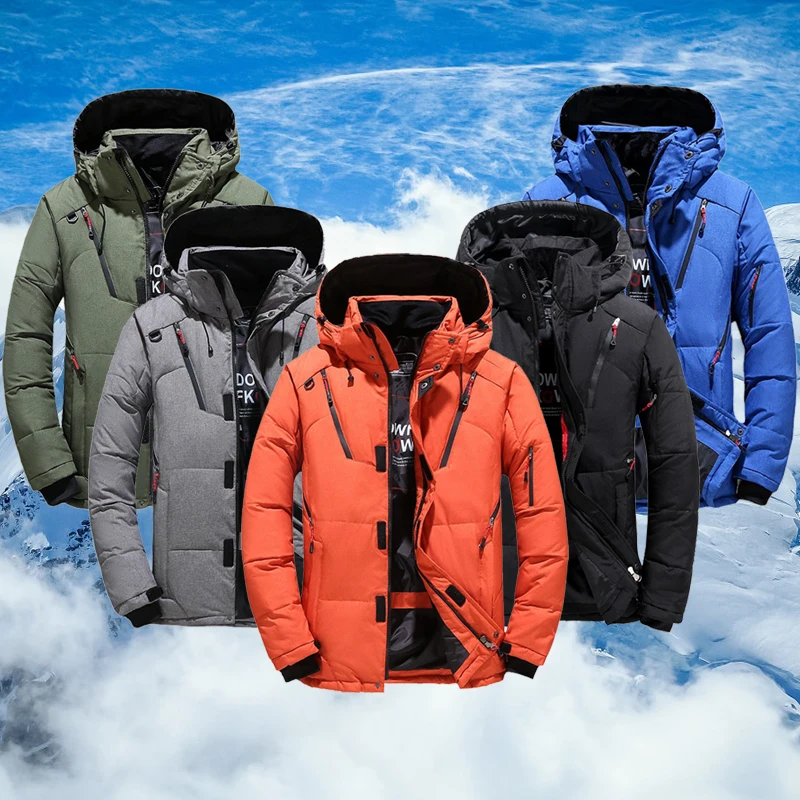 Ski Suit Men Winter Warm Waterproof Sports Snow Down Jackets Outdoor Male Camping Cycling Fishing Ski Equipment Parkas Jacket