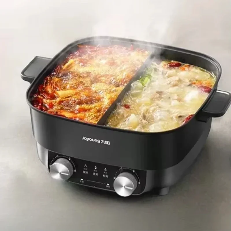 وعاء ساخن كهربائي منزلي متعدد الوظائف، طباخ سريع، غير لاصق، قلي وغير لاصق، طباخ كهربائي الكل في واحد