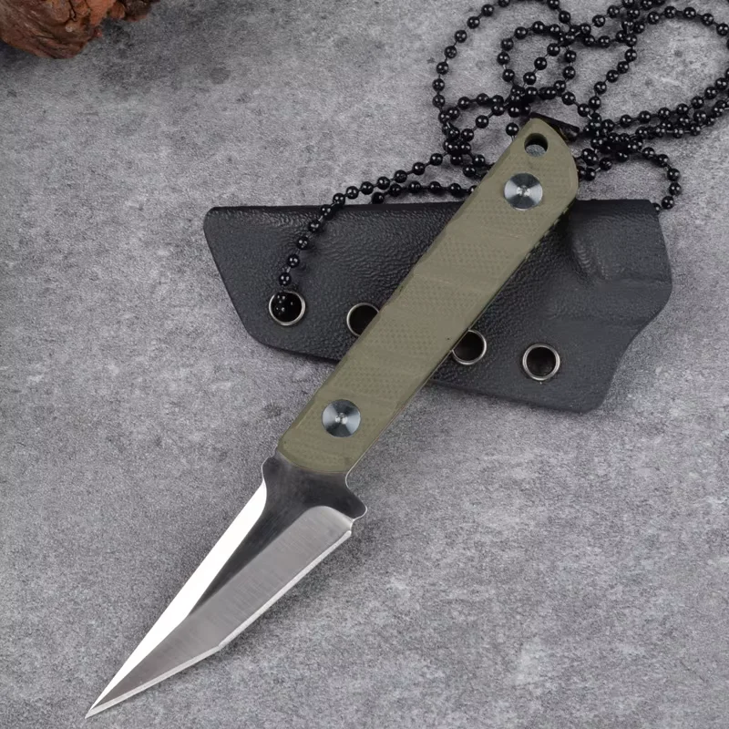 Stainless steel outdoor mini straight knife EDC high hardness self-defense camping survival knife multi-purpose tactical knife