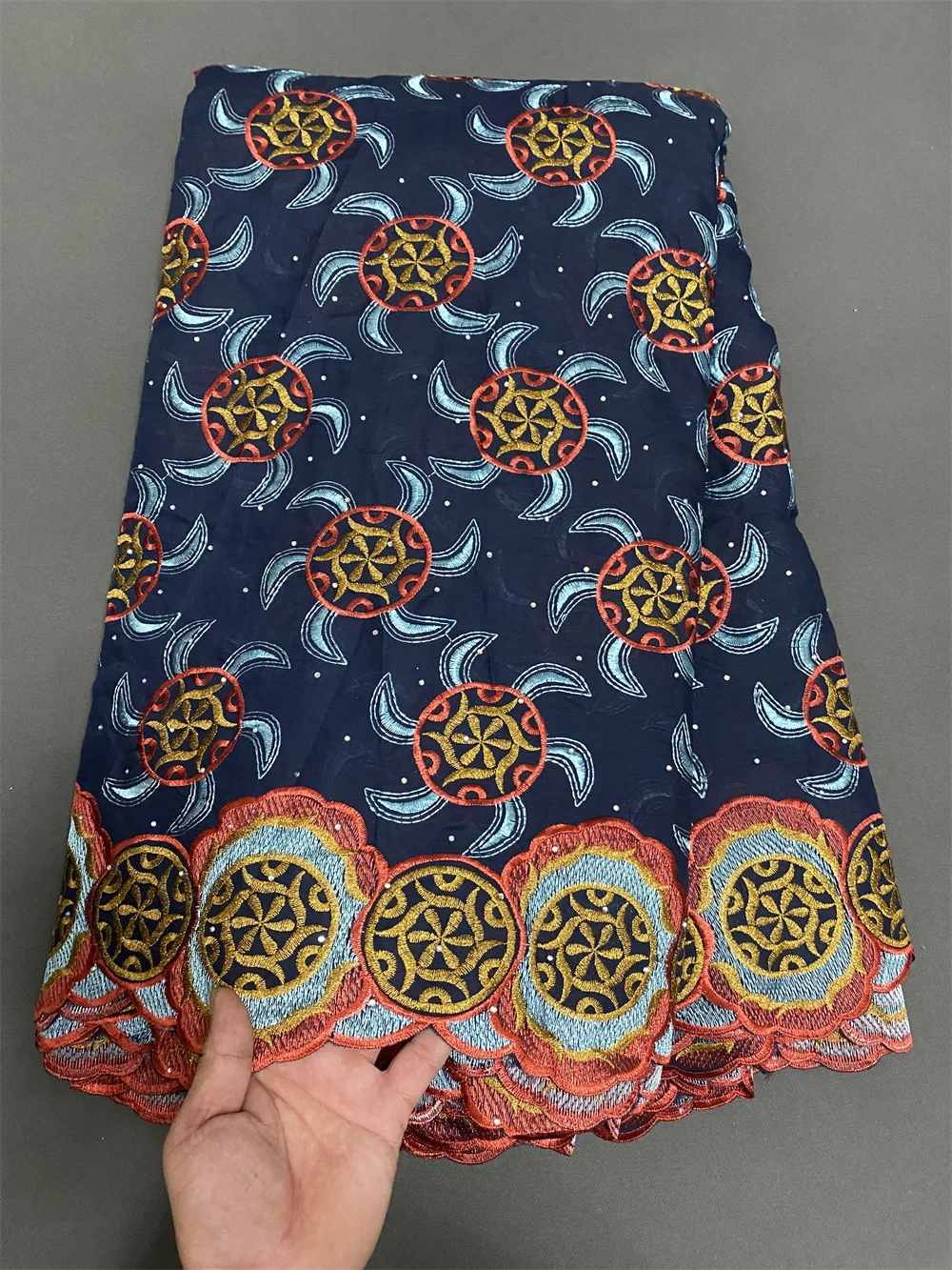 Promotion African Cotton Voile Lace Fabric 5 Yards Swiss Laces Fabrics for Traditional Clothing PSC-70