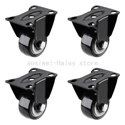 4pcs 2inch  Heavy Duty Caster Wheels Polyurethane Swivel  with 360 Degree Top Plate 220lb Total Capacity for Furniture
