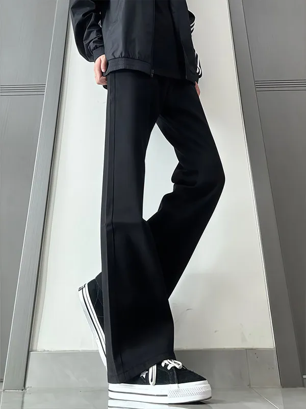 

Cleanfit Bla Casual Men's Straight Leg Pants Autumn Long Tall Slimming Straight Cut Trousers Faionable Commute Wear