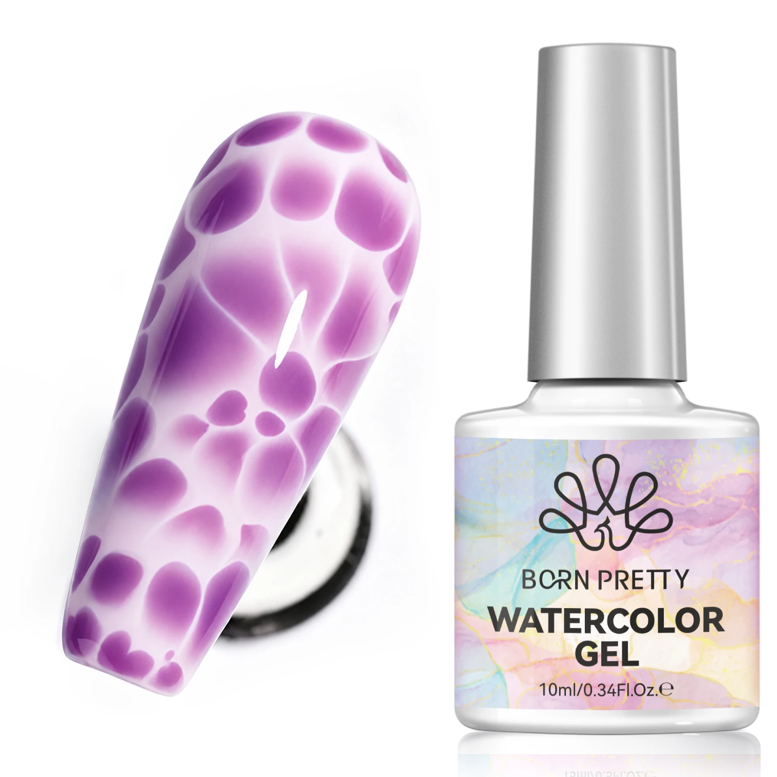 BORN PRETTY 10ml Klares Blossoming Gel Nagellack Aquarell-Effekt Marmor-Blasen-Optik für Jede Farbe Gel Nagelkunst Maniküre