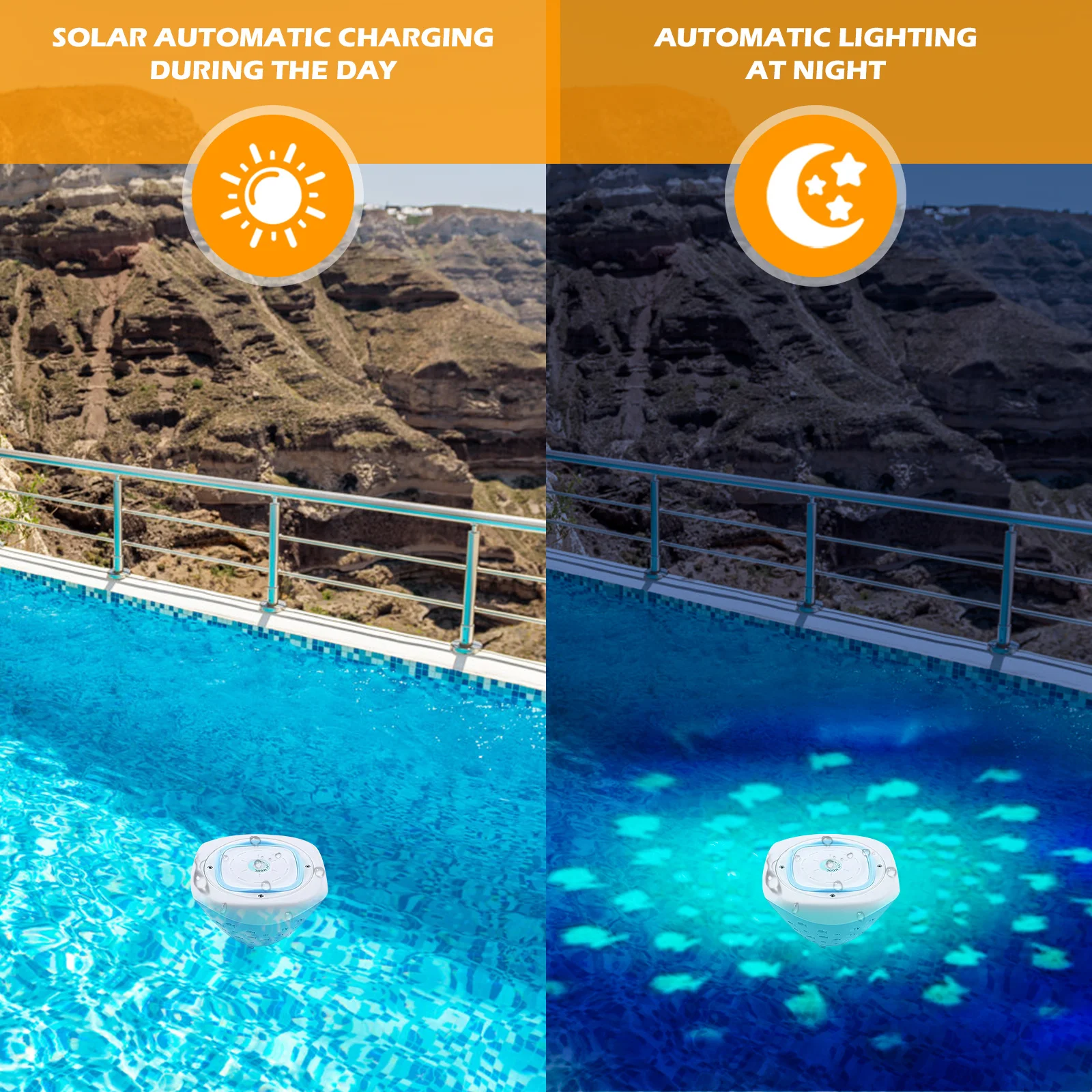 

LED Underwater Pool Light Waterproof Submersible Lamp Color Changing for Bathtub Pool Pond Aquarium Decoration