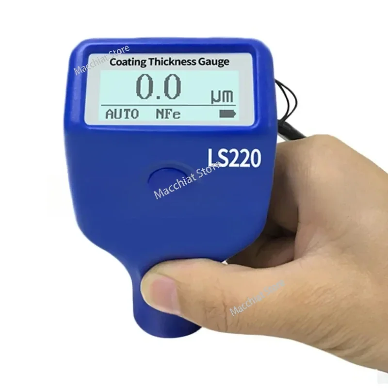 Coating Tester 0-2000μ0.1μFe NFe Probe LS220 For Auto Car Paint Film Thickness Gauge -20℃ LCD Screen