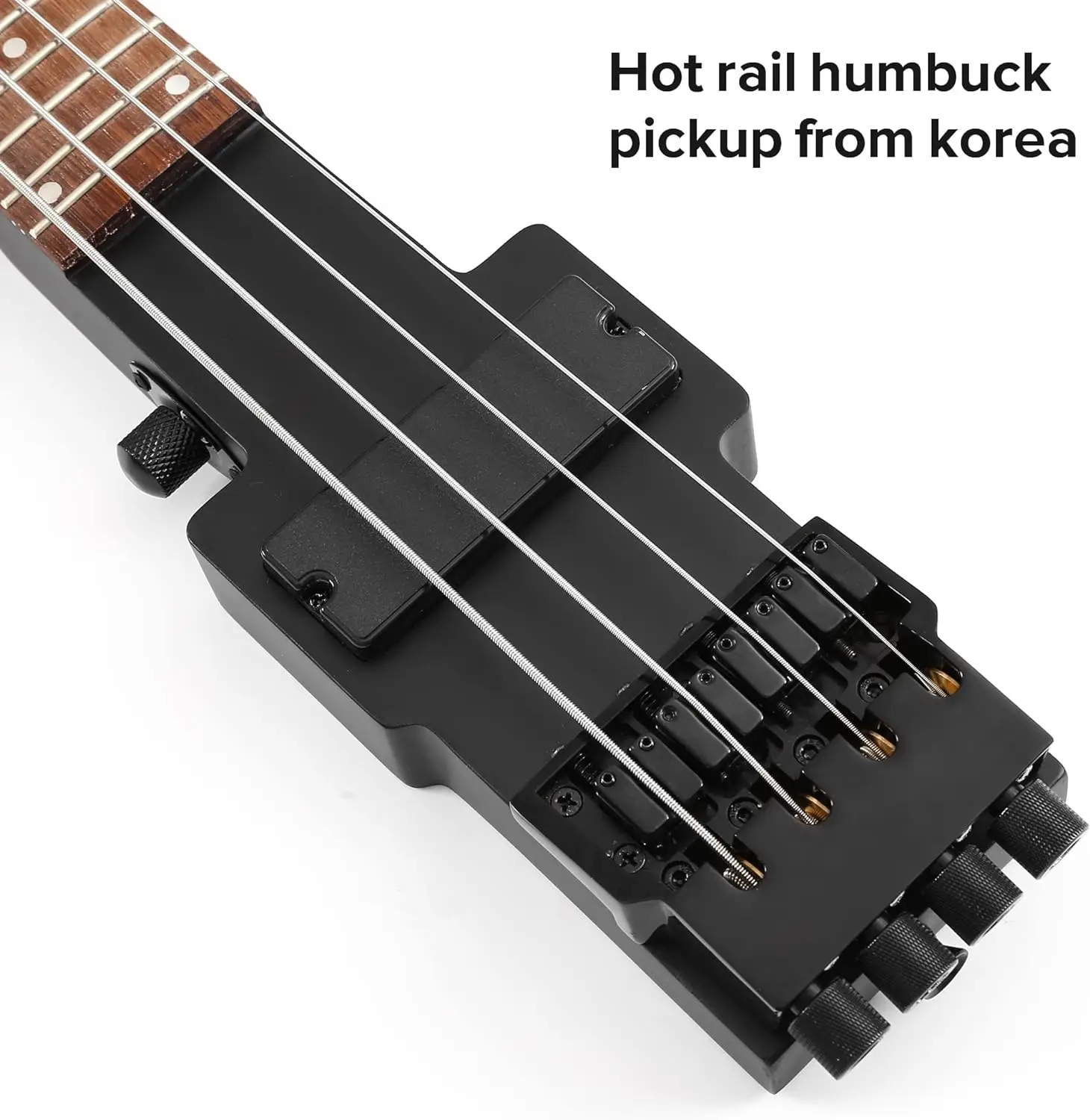 Batking Travel Electric bass Headless 4 String Bass neck through