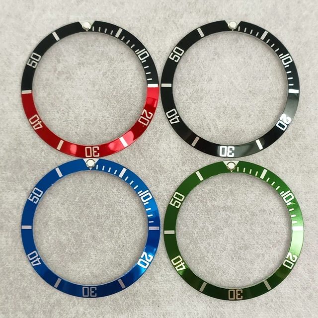 37.5mm aluminiowa ramka zegarka wkładka NH35 pierścień obudowy pasuje do Submariner NH35 NH36 etui do nurkowania Bezel pierścień części mężczyźni zegarek prezenty