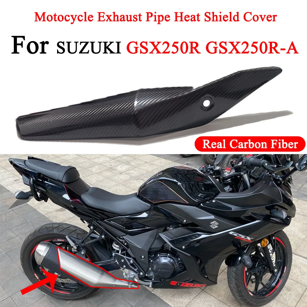 

Real Carbon Fiber For SUZUKI GSX250R GSX250R-A GSX 250R A Motorcycle Exhaust Middle Link Pipe Heat Shield Cover Anti-Scald Guard