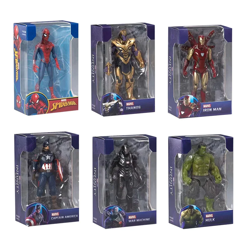 10cm marvel figure legends collection SpiderMan Thanos Iron Man Spider Captain Thor Hulk avenger action decoration toy kids gift