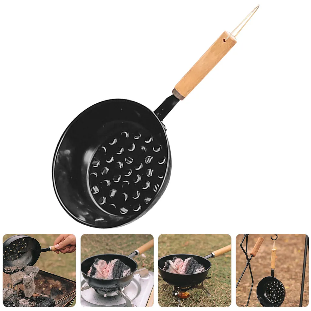 3Pcs Outdoor Charcoal Pot Camping Stove Portable Wood Handle Fast Ignition Barbecue Charcoal Burner Fire Starter Grill Equipment