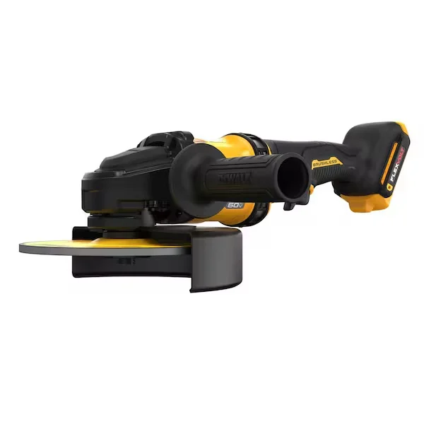 FLEXVOLT 60V MAX Angle Grinder, Brushless Cordless, 7 in, KICKBACK BRAKE, TOOL CONNECT Chip-Ready