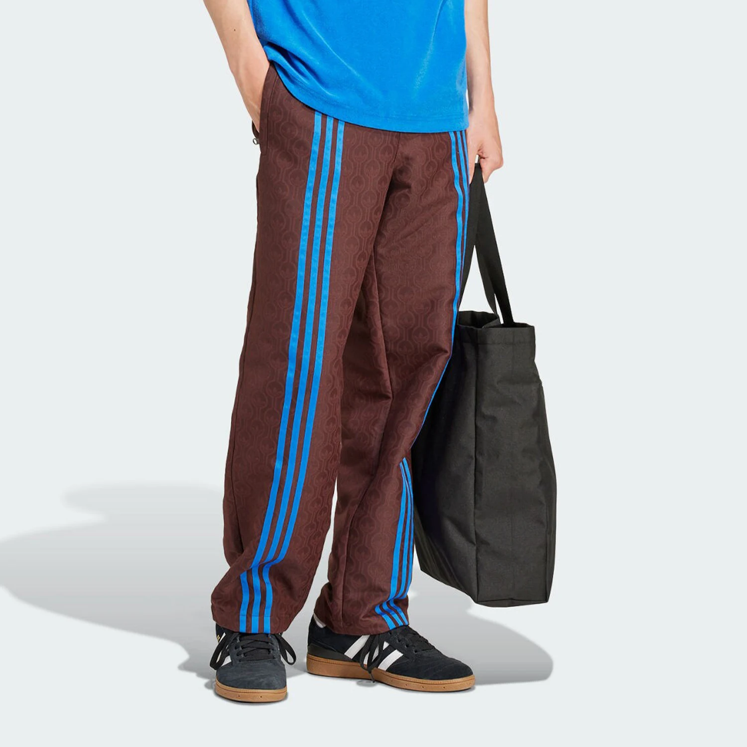 Adidas genuine Three Stripes Men's Retro Jacquard Sports Pants JN5970