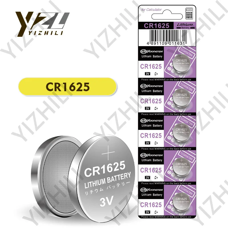 New CR1625 3V Lithium Batteries Environmental Protection Button Battery for Car Remote Control 3D Glasses